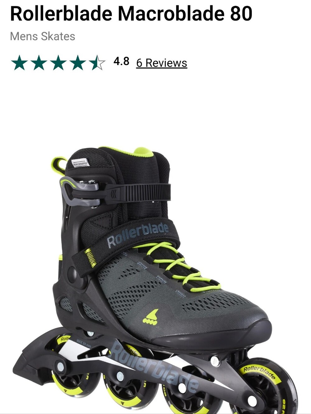 Rollerblade Men's Macroblade 80 Inline Skates